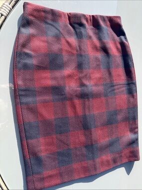 Ann Taylor petite plaid print skirt size OP EUC